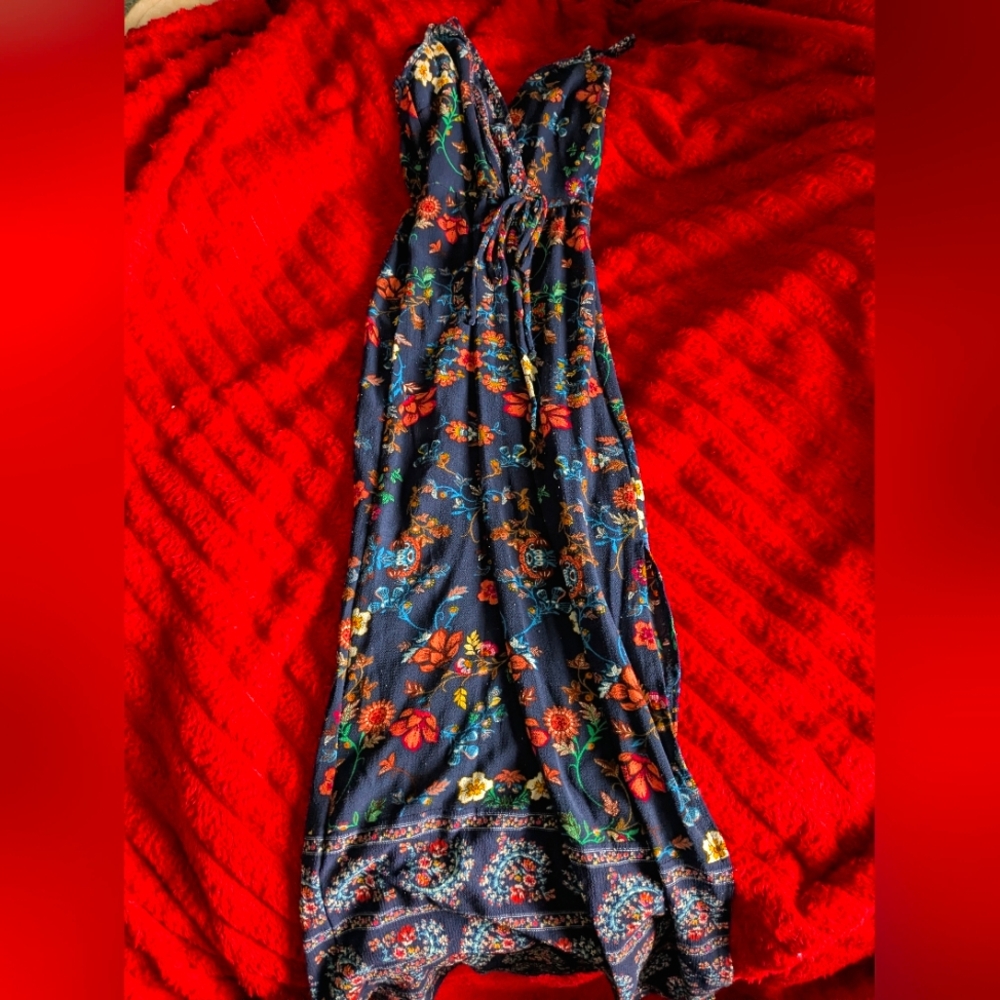 Boho Floral Maxi Dress - Multicolor
